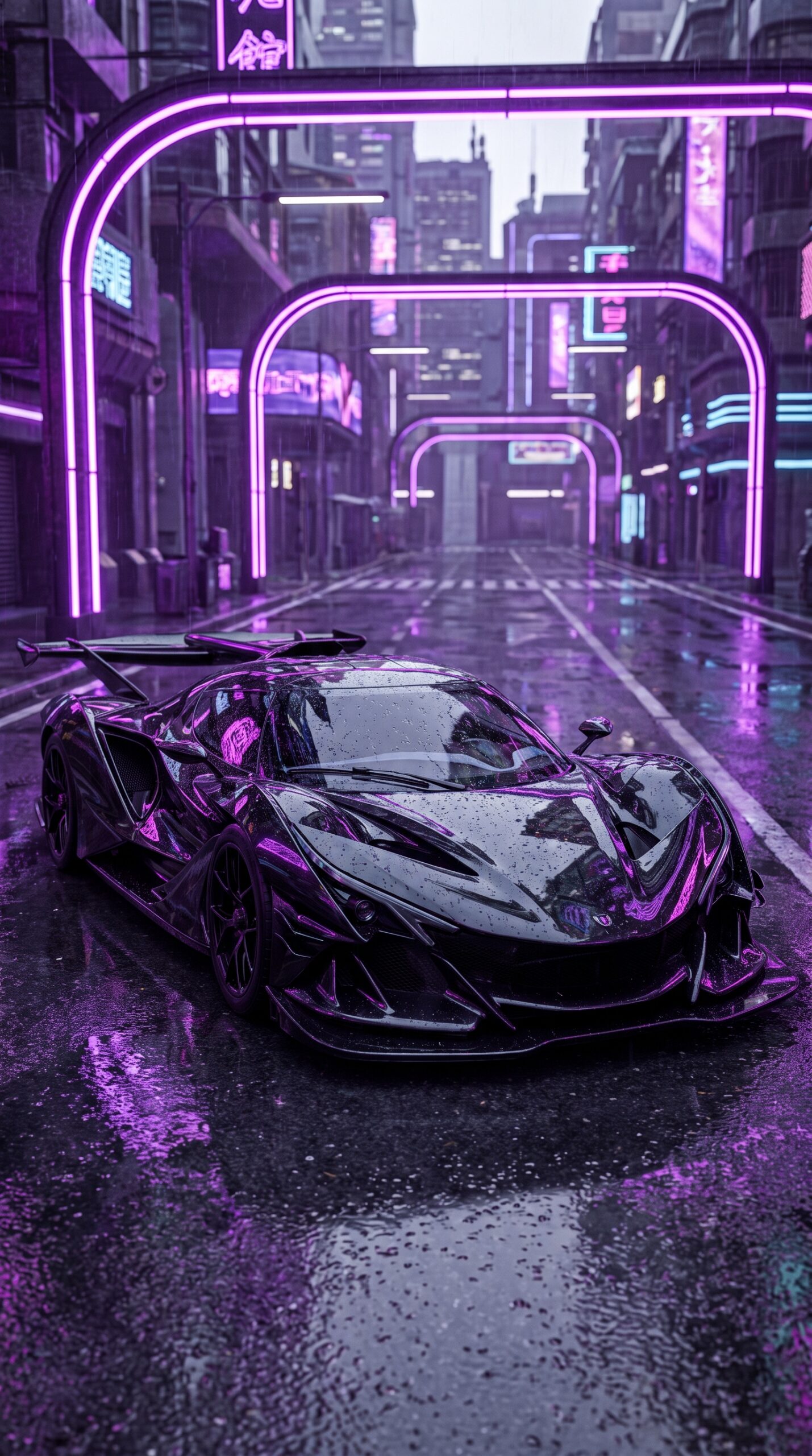 Midnight Black Hypercar Wallpaper